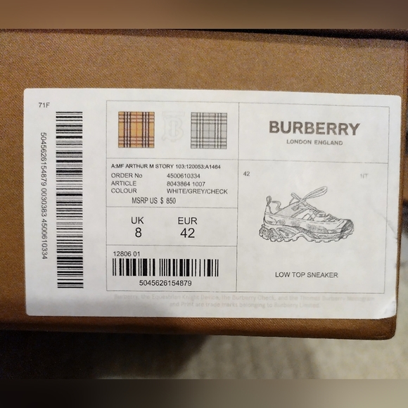 Burberry Arthur M Story Trainers - Picture 4 of 16
